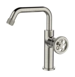 Wastafelkranen|Brico Essebagno Wastafelkraan Indus Laag Rvs