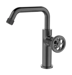 Wastafelkranen|Brico Essebagno Wastafelmengkraan Indus Gun Metal