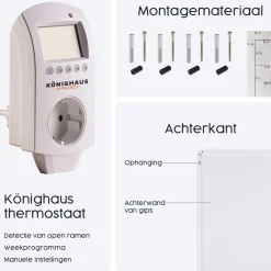 Brico Eurom Infraroodwarmtepaneel Sani 600W Zwart