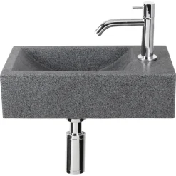 Toiletfonteinen|Brico Fonteinset Cheops Natuursteen Wasbak 40 X 23 X 11 Cm