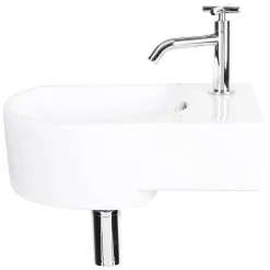 Toiletfonteinen|Brico Fonteinset (Rechts) Apollo Keramiek Wasbak Wit 41 X 27 X 14 Cm