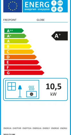 Brico Freepoint Pelletkachel Globe Moka 10,5Kw