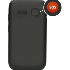 Brico Fysic F25 - Eenvoudige Mobiele Klaptelefoon Voor Senioren Met Sos Noodknop, Zwart- Kluizen