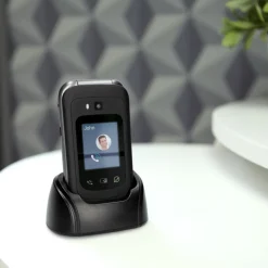 Brico Fysic F25 - Eenvoudige Mobiele Klaptelefoon Voor Senioren Met Sos Noodknop, Zwart- Kluizen