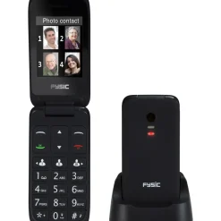 Brico Fysic Fm-9760Zt Mobiele Klaptelefoon Voor Senioren Noodknop Zwart- Kluizen