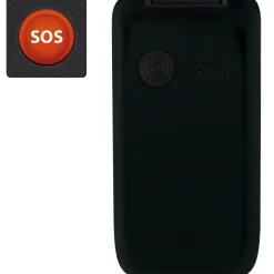 Brico Fysic Fm-9760Zt Mobiele Klaptelefoon Voor Senioren Noodknop Zwart- Kluizen