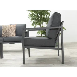 Brico Garden Impressions Durban Loungeset 4-Delig - Zwart- Loungesets