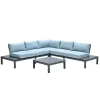 Brico Garden Impressions Lena Loungeset 4-Delig - Mint Grijs- Loungesets