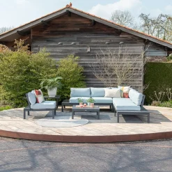 Brico Garden Impressions Lena Loungeset 4-Delig - Mint Grijs- Loungesets