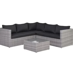 Brico Garden Impressions Lyon Loungeset 4-Delig - Reflex Black- Loungesets