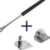 Brico Gasveer Zwart - 700Mm - 400N - Inclusief Bevestigingen- Hoek- & Ankerwerk
