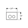 Bedieningspanelen|Brico Geberit Bedieningspaneel Sigma 20 Voor Up320, Up720, Up300 En Up700 Inbouwreservoirs| 16,4X24,6X1,1Cm Wit/Chroom