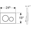 Bedieningspanelen|Brico Geberit Bedieningspaneel Sigma 20 Voor Up320, Up720, Up300 En Up700 Inbouwreservoirs| 246X164Mm Geborsteld
