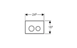 Bedieningspanelen|Brico Geberit Bedieningspaneel Sigma 20 Voor Up320, Up720, Up300 En Up700 Inbouwreservoirs| 24,6X16,4Cm Zwart/Chroom