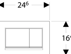 Bedieningspanelen|Brico Geberit Bedieningspaneel Sigma 30 Voor Up320, Up720, Up300 En Up700 Inbouwreservoirs| 246X164Mm Glanzend Zwart/Chroom