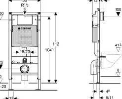 Inbouwreservoirs|Brico Geberit Inbouwreservoir Systemfix Up320 112X50X12Cm 7,6/6L