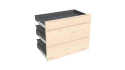 Keukenkasten|Brico Geheel Van 1 Lade + 2 Korflades Keukenkast Modulo Emy Hout 90X72Cm