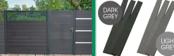 Brico Giardino Lucca Wpc Planken Licht Grijs 3 Stuks- Tuinschermen En Poorten