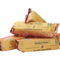 Brico Golden Flame Haardblokken – 4 Stuks