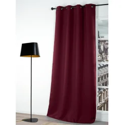 Brico Gordijn Verduisterend Bordeaux 140X180Cm- Gordijnen