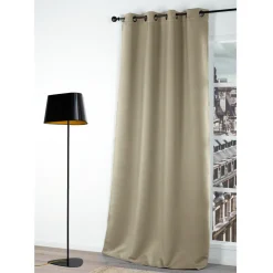 Brico Gordijn Verduisterend Donker Beige 140X250Cm- Gordijnen