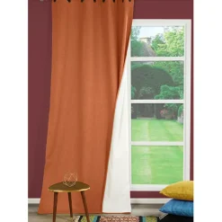Brico Gordijn Verduisterend Thermisch Bella Ringen Roest 140X260Cm- Gordijnen