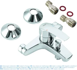 Badkranen|Brico Grohe Badmengkraan Start Chroom