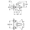 Badkranen|Brico Grohe Badmengkraan Start Flow Chroom