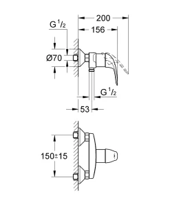 Douchekranen|Brico Grohe Douchemengkraan Swift Chroom