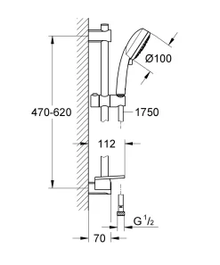 Douchesets|Brico Grohe Doucheset Vitalio Comfort 100Mm 4 Stralen Chroom