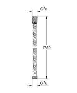 Doucheslangen|Brico Grohe Doucheslang Vitalioflex Metal 1750Mm Chroom