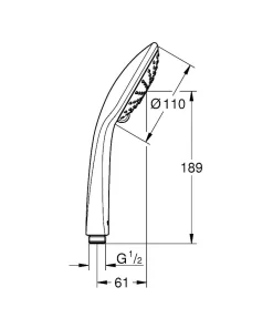 Douchekop|Brico Grohe Handdouche Vitalio Joy 110 Duo 2 Stralen Chroom