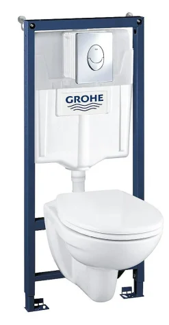 Inbouwtoiletten|Brico Grohe Inbouwreservoir Set Geo | Soft-Close Toiletzitting | Randloos Toiletpot
