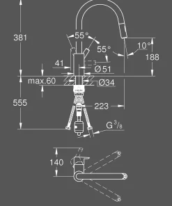 Keukenkranen|Brico Grohe Keukenmengkraan Feel Met Uittrekbare Handdouche Chroom