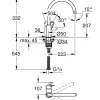 Keukenkranen|Brico Grohe Keukenmengkraan Start Loop Chroom