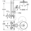Douchesets|Brico Grohe Regendoucheset Vitalio Start System 250Mm Met Thermostatische Mengkraan Zwart