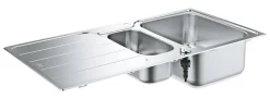 Keukenbladen & Spoelbakken|Brico Grohe Spoelbak K500 Met Druiprek 970X500Mm Rvs