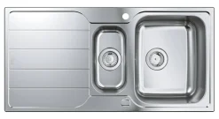 Keukenbladen & Spoelbakken|Brico Grohe Spoelbak K500 Met Druiprek 970X500Mm Rvs