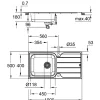 Keukenbladen & Spoelbakken|Brico Grohe Spoelbak K500 Met Druiprek 1000X500Mm Rvs
