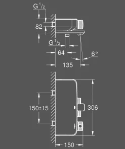 Badkranen|Brico Grohe Thermostatische Bad En Douche_Mengkraan Smartcontrol Chroom