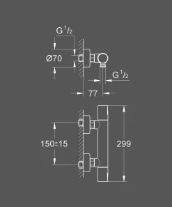 Douchekranen|Brico Grohe Thermostatische Douchemengkraan Precision Joy Chroom