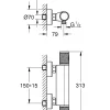 Douchekranen|Brico Grohe Thermostatische Douchemengkraan Precision Feel 15Cm Chroom
