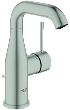 Wastafelkranen|Brico Grohe Wastafelkraan Essence M-Size Chroom Geborsteld