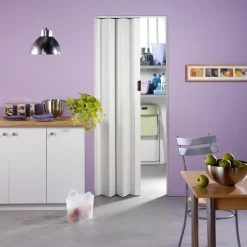 Brico Grosfillex Vouwdeur 'Una' Pvc Wit 205X84Cm- Binnendeuren