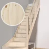 Brico Handystairs Gesloten Kwartslagtrap "Vega80" - Rechts - 280 Cm Hoog - 13 Beuken Treden - Met Leuning- Zoldertrappen