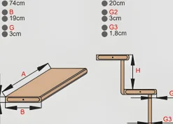 Brico Handystairs Gesloten Kwartslagtrap "Vega80" - Rechts - 280 Cm Hoog - 13 Beuken Treden - Met Leuning- Zoldertrappen