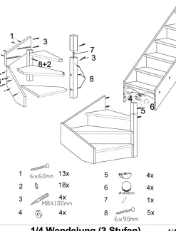 Brico Handystairs Open Kwartslagtrap 