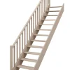 Brico Handystairs Open Rechte Trap "Vega80" - 280 Cm Hoog - 13 Grenen Treden - Met Leuning- Zoldertrappen