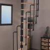 Brico Handystairs Ruimtebesparende Spiltrap "Sampax" - 120X60 Cm - 299 Cm Hoog - 12 Beuken Treden - Zwart- Zoldertrappen