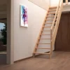Brico Handystairs Steektrap "Rustic70" - 70Cm Breed - Hoogte 280Cm - 13 Treden Van Grenenhout (30Mm)- Zoldertrappen